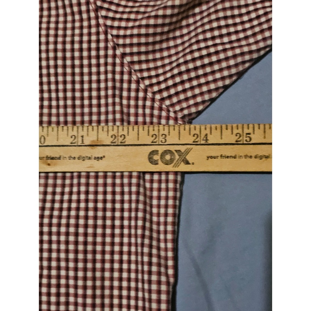 Vintage Levis Red Tab Mens Large Cotton SS Button Up Checkered Plaid Shirt - Picture 5 of 6